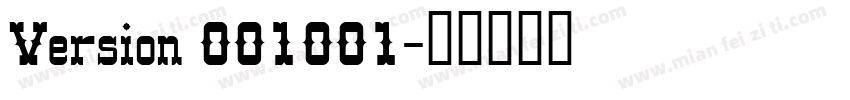 Version 001001字体转换